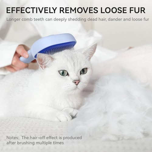 Aumuca Cat Brush for Shedding, Cat Brushes for Indoor Cats, Cat Brush for Long or Short Haired Cats, Cat Hair Brush Cat Grooming Deshedding Brush for Dog Kitten Rabbit Removes Loose Fur