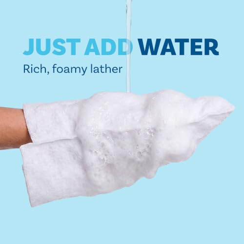 Scrubby Pet No Rinse Pet Wipes, Rinse Free Shampoo Mittens for Dogs and Cats, Bath Wipes for Bathing and Washing Pets, Hypoallergenic No Rinse Wash Mitt for Grooming, Lather Wipe Dry