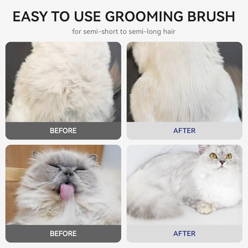Aumuca Cat Brush for Shedding, Cat Brushes for Indoor Cats, Cat Brush for Long or Short Haired Cats, Cat Hair Brush Cat Grooming Deshedding Brush for Dog Kitten Rabbit Removes Loose Fur
