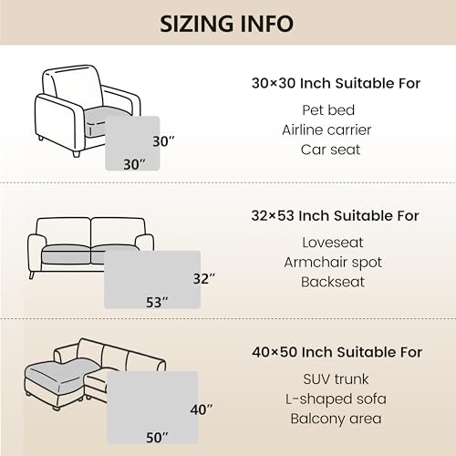 gogobunny 100% Double Sided Waterproof Dog Blanket Soft Pet Bed Cover Reversible Protect Furniture Couch Sofa Car for Puppy Cat