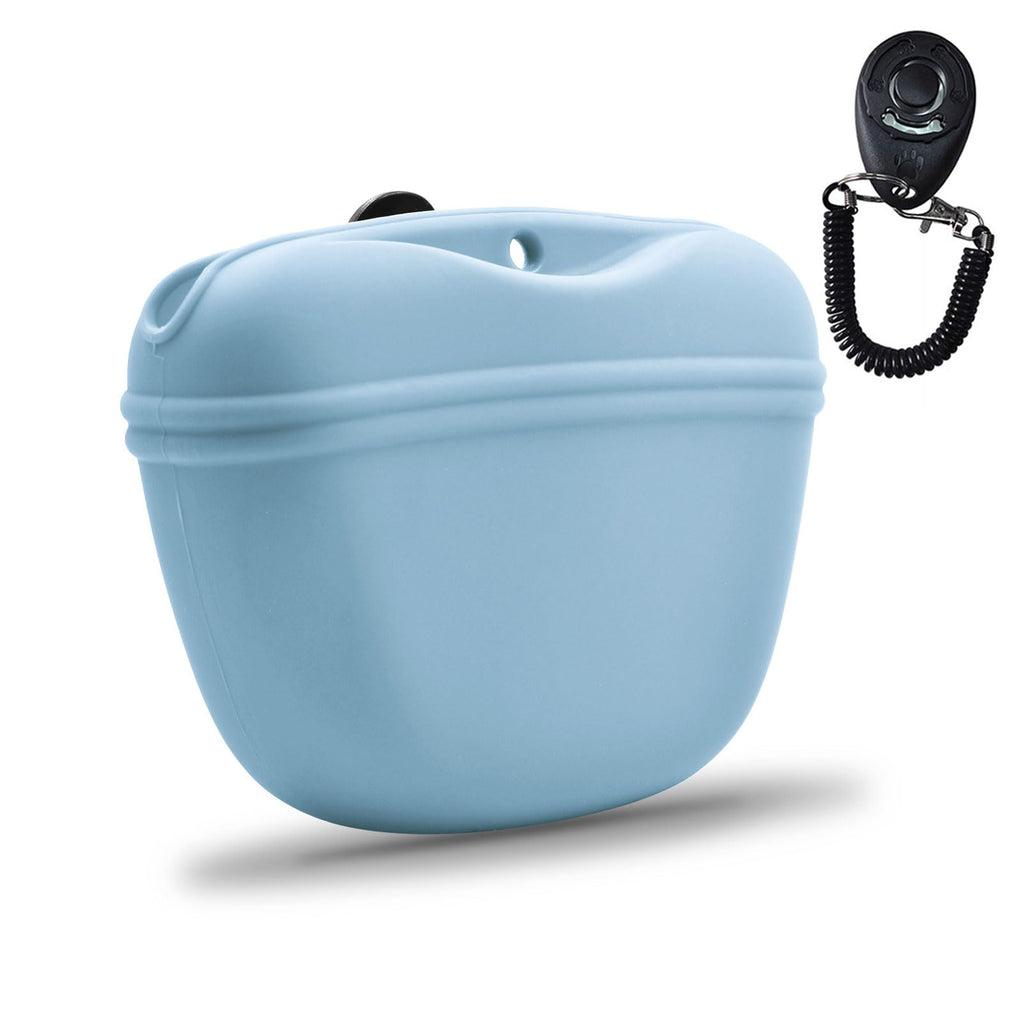AUDWUD Silicone Dog Treat Pouch with Clicker Magnetic Closure Secure Clip