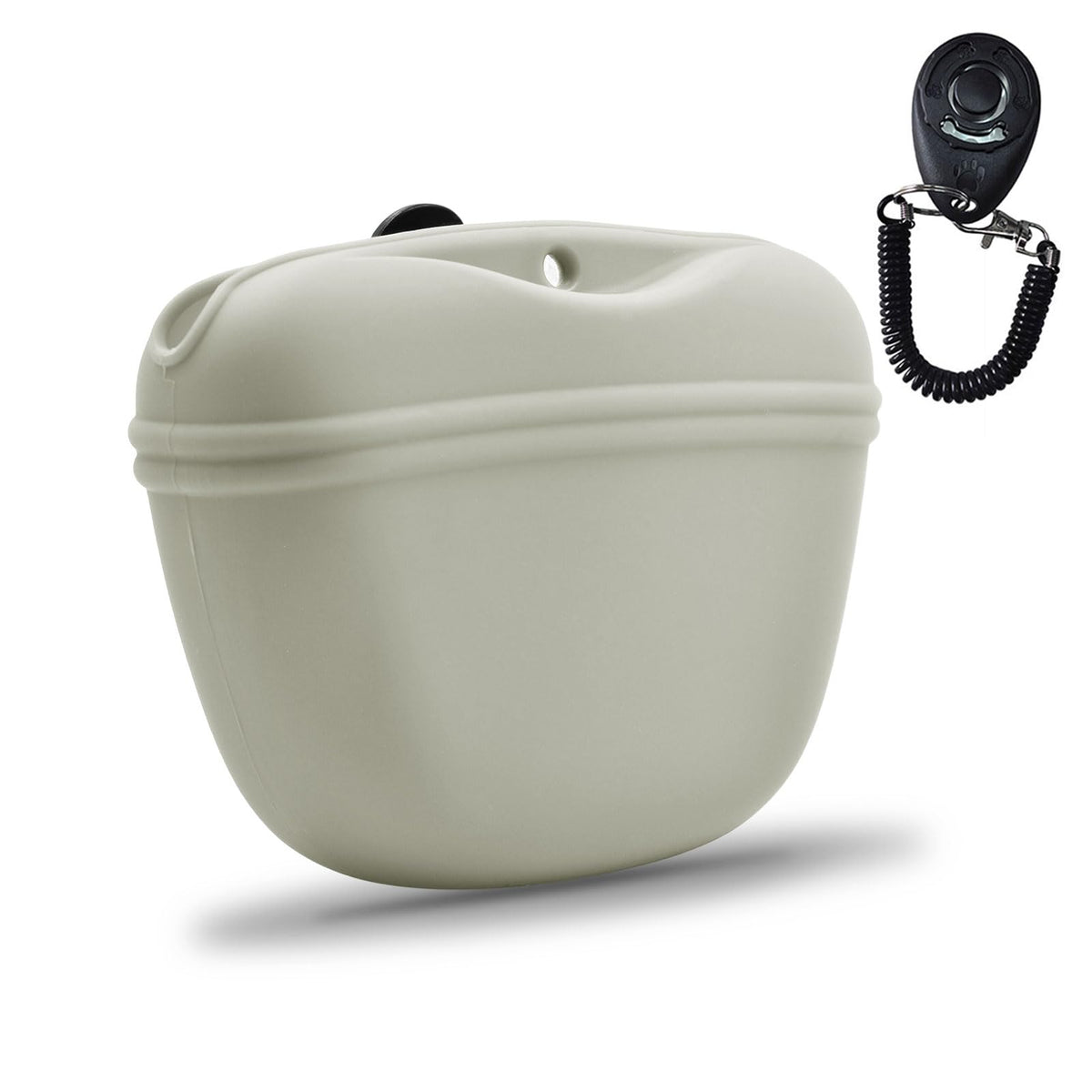 AUDWUD Silicone Dog Treat Pouch with Clicker Magnetic Closure Secure Clip