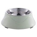 1PACK Pet Feeding Dishes Non-Slip Base Stainless Steel Color Spray Paint Pet Dog Bowls Puppy Cat Food Drink Water Feeder Pet Supplies (Green)