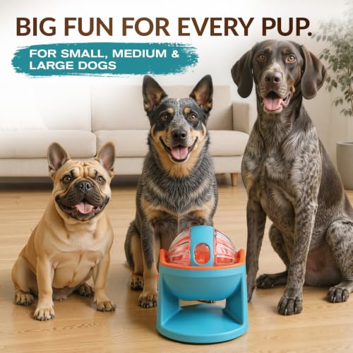 Hanyi 2-in-1 Dog Puzzle Toy, Adjustable Treat Dispenser with Suction Base