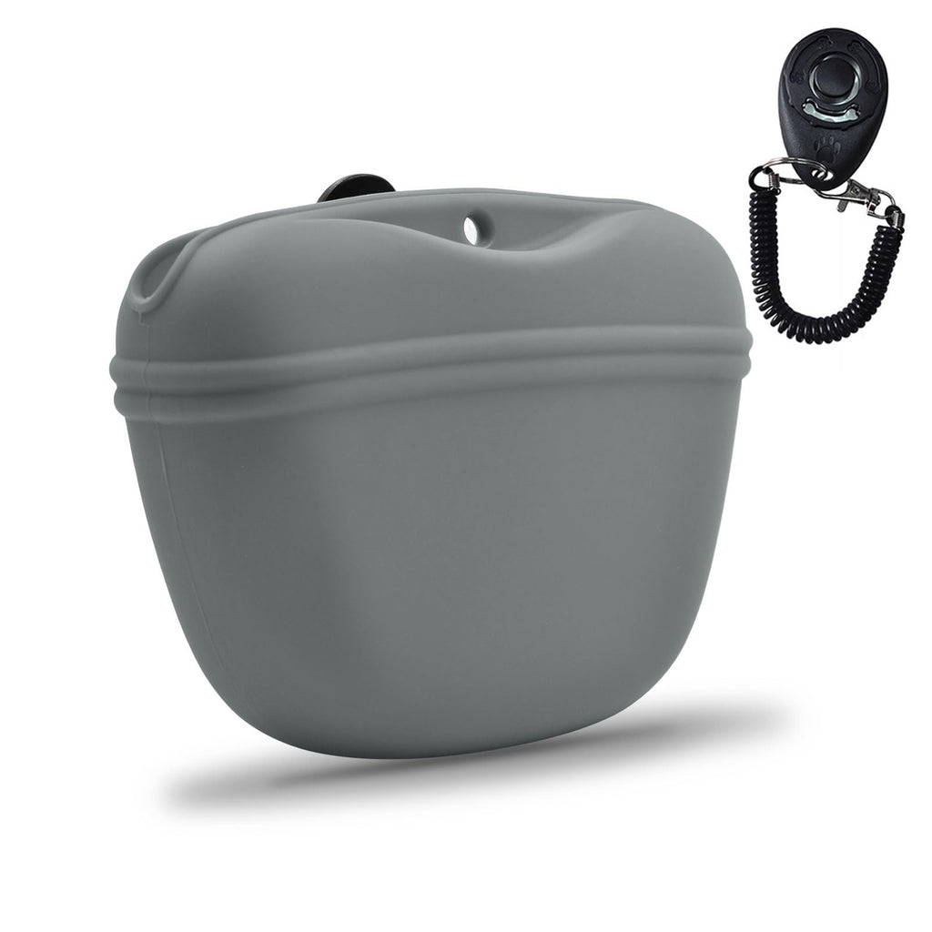 AUDWUD Silicone Dog Treat Pouch with Clicker Magnetic Closure Secure Clip
