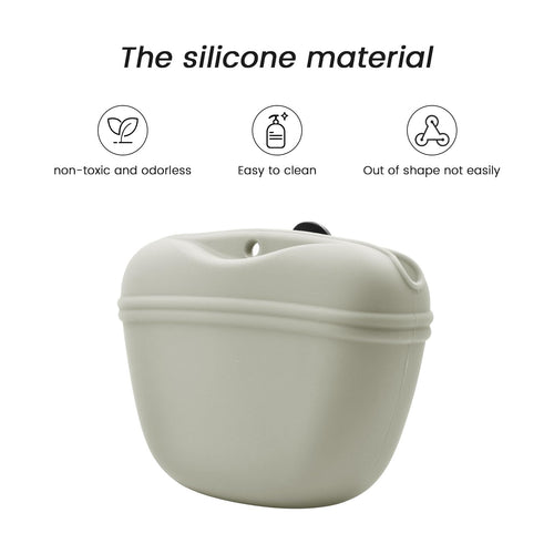 AUDWUD Silicone Dog Treat Pouch with Clicker Magnetic Closure Secure Clip