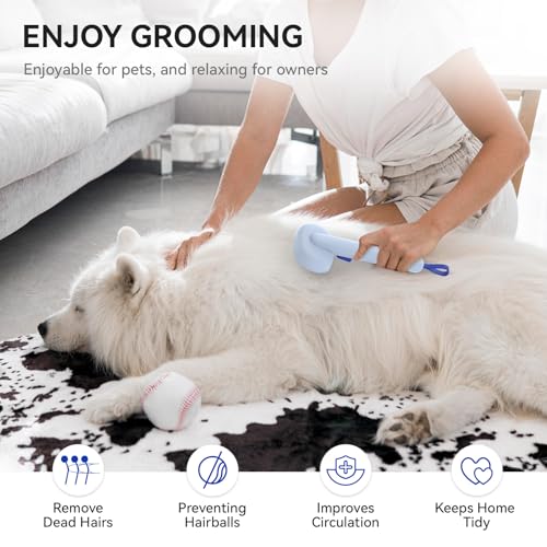 Aumuca Cat Brush for Shedding, Cat Brushes for Indoor Cats, Cat Brush for Long or Short Haired Cats, Cat Hair Brush Cat Grooming Deshedding Brush for Dog Kitten Rabbit Removes Loose Fur
