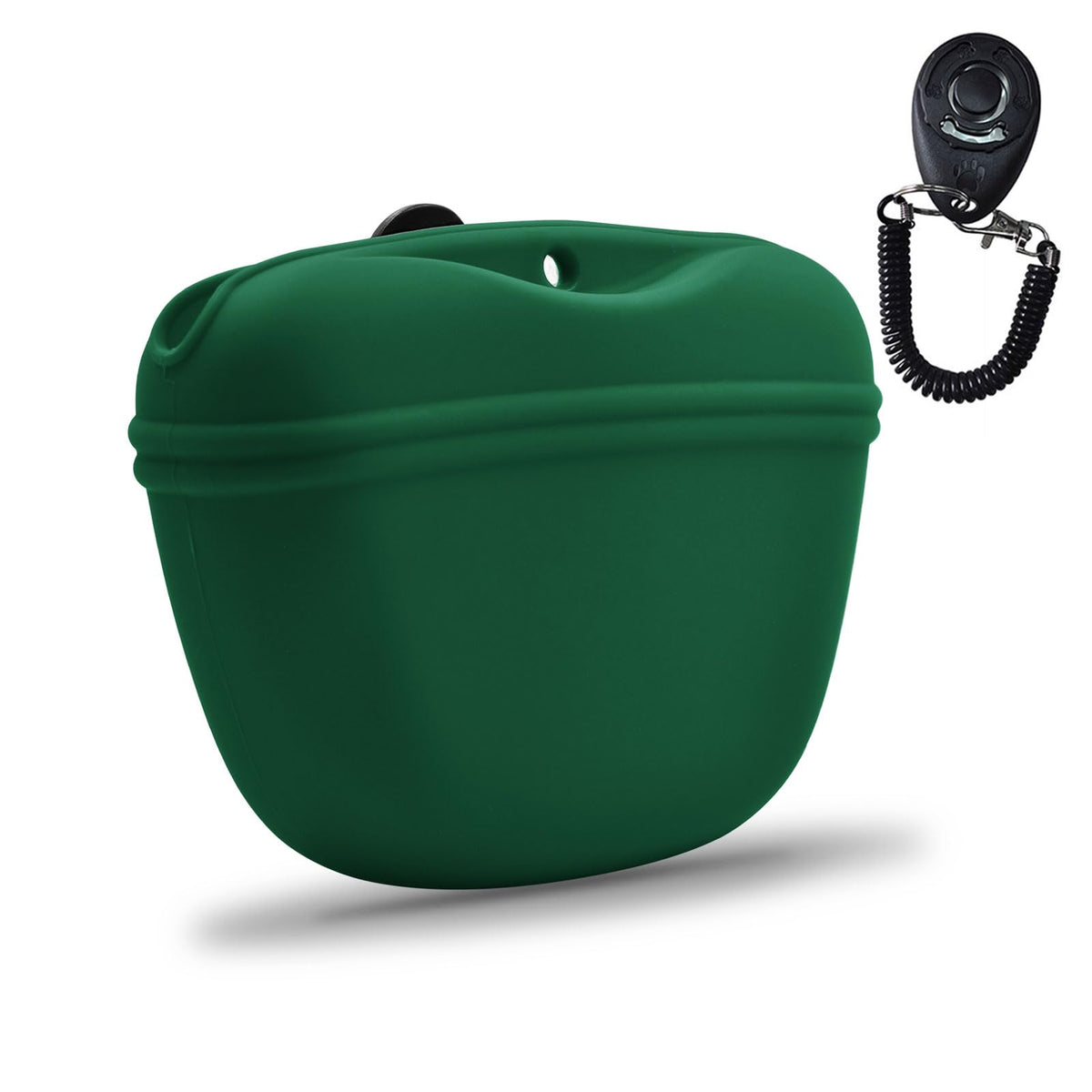 AUDWUD Silicone Dog Treat Pouch with Clicker Magnetic Closure Secure Clip