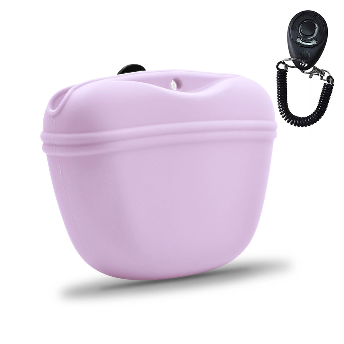AUDWUD Silicone Dog Treat Pouch with Clicker Magnetic Closure Secure Clip