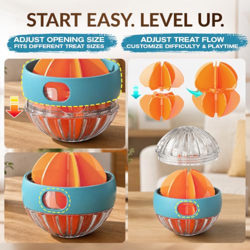 Hanyi 2-in-1 Dog Puzzle Toy, Adjustable Treat Dispenser with Suction Base