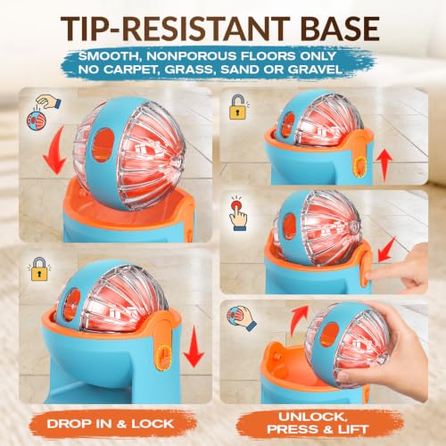 Hanyi 2-in-1 Dog Puzzle Toy, Adjustable Treat Dispenser with Suction Base