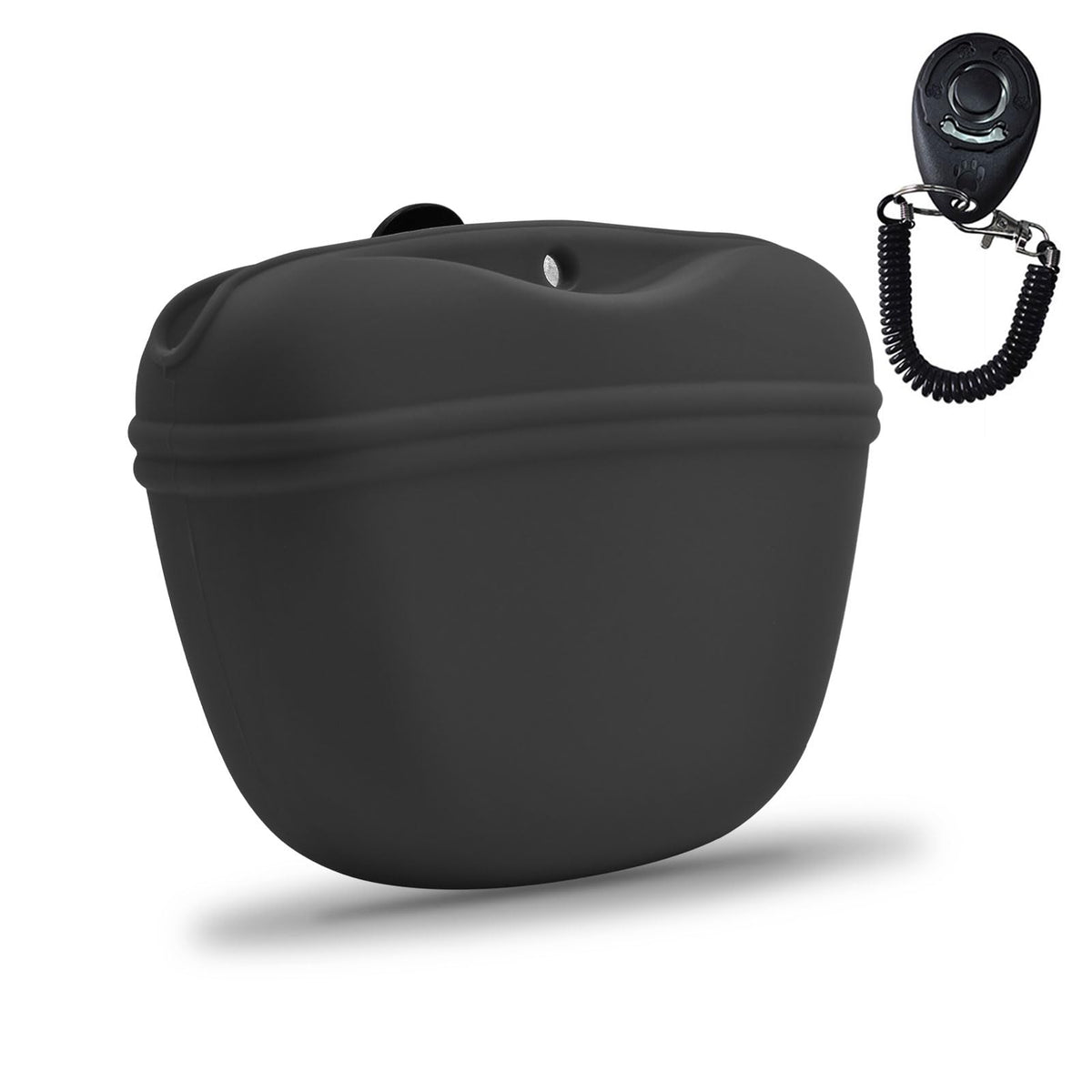 AUDWUD Silicone Dog Treat Pouch with Clicker Magnetic Closure Secure Clip