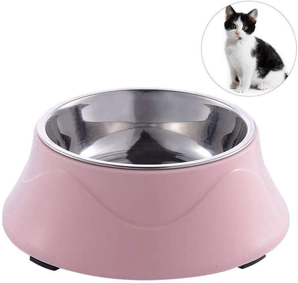 1PACK Pet Feeding Dishes Non-Slip Base Stainless Steel Color Spray Paint Pet Dog Bowls Puppy Cat Food Drink Water Feeder Pet Supplies (Green)