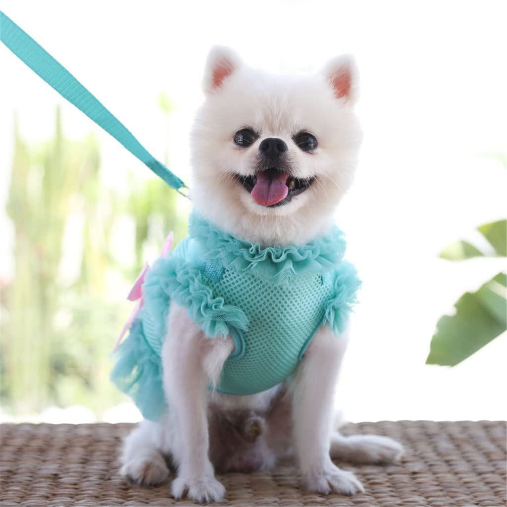 Puppy Dog Cat Clothes Harness Leash Set Pet Harness Vest Dress for Small Medium Dogs Cats Chihuahua Dogs Cat Skirt Pet Supplies