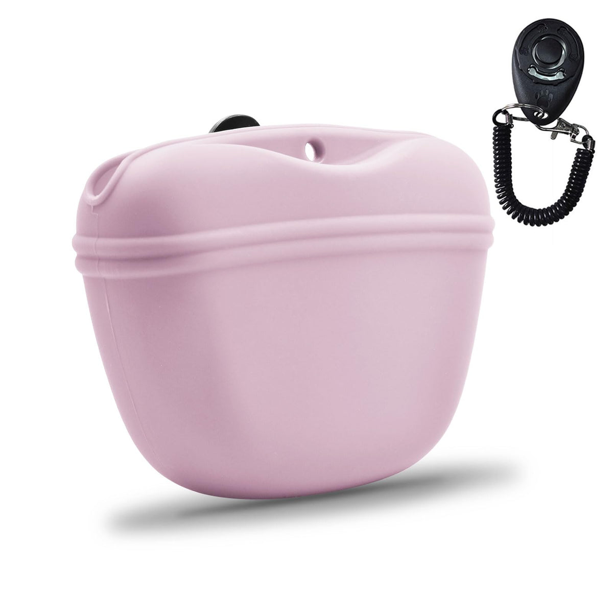 AUDWUD Silicone Dog Treat Pouch with Clicker Magnetic Closure Secure Clip