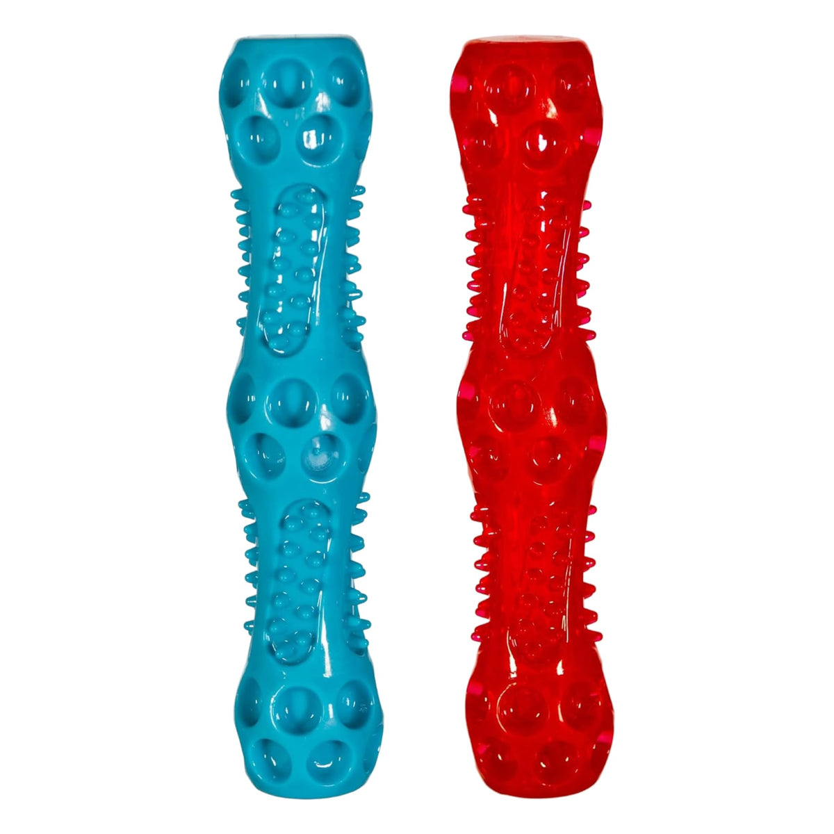 Chase 'n Chomp Squeak and Light Up Ball and Dumbbell Dog Toy, Mental & Physical Stimulation