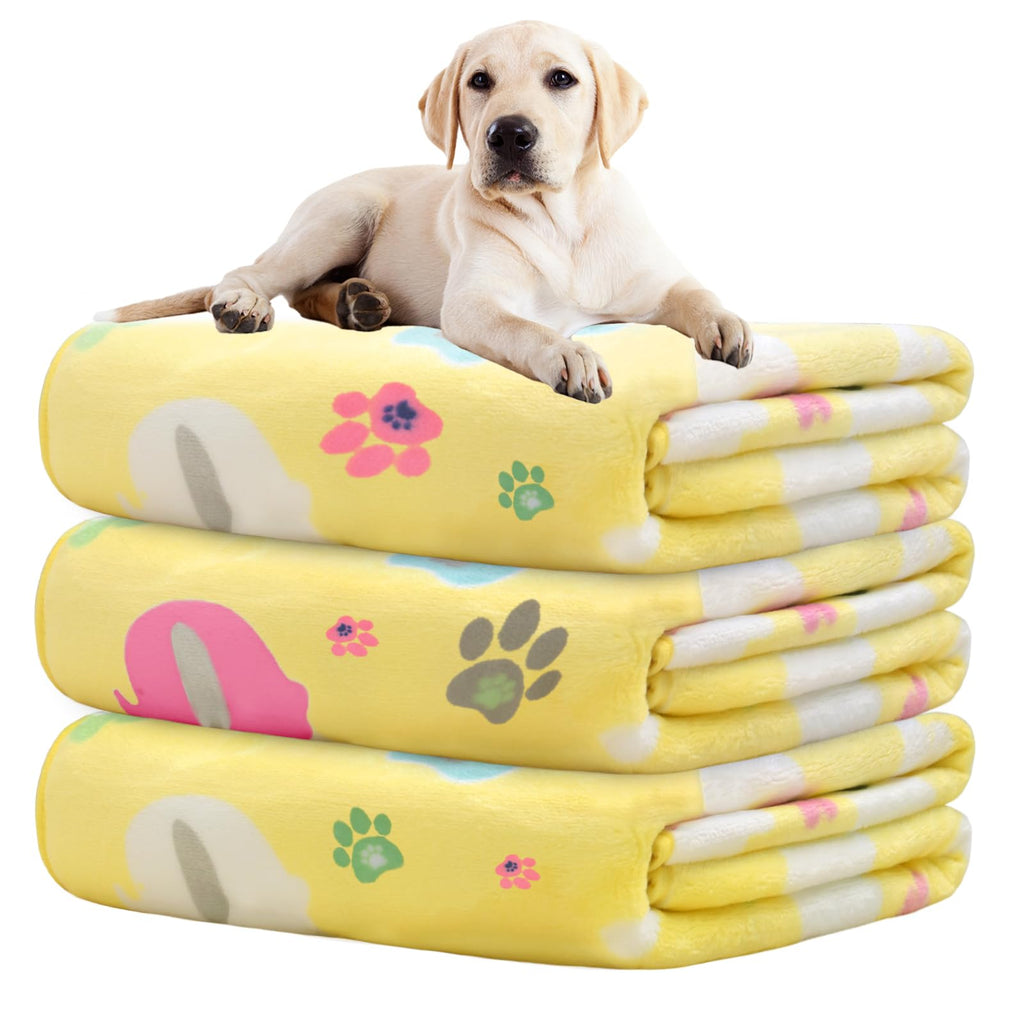 Rezutan Dog Blankets for Large Dogs, Dog Cat Flannel Blankets Washable