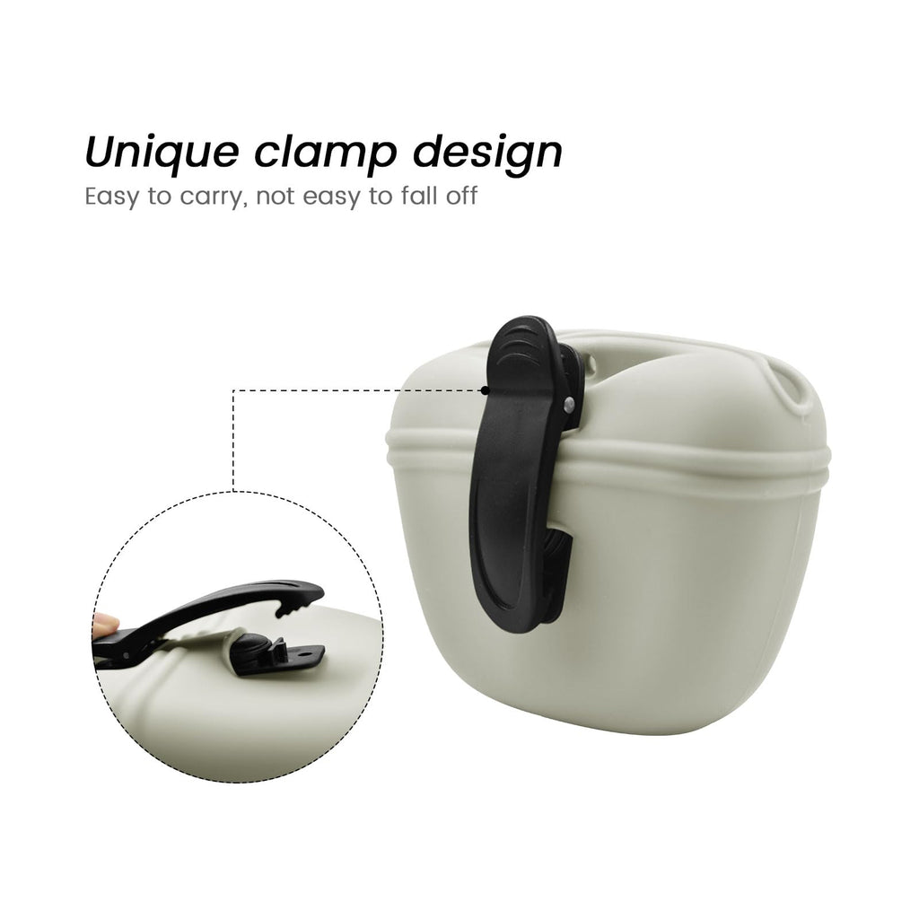 AUDWUD Silicone Dog Treat Pouch with Clicker Magnetic Closure Secure Clip