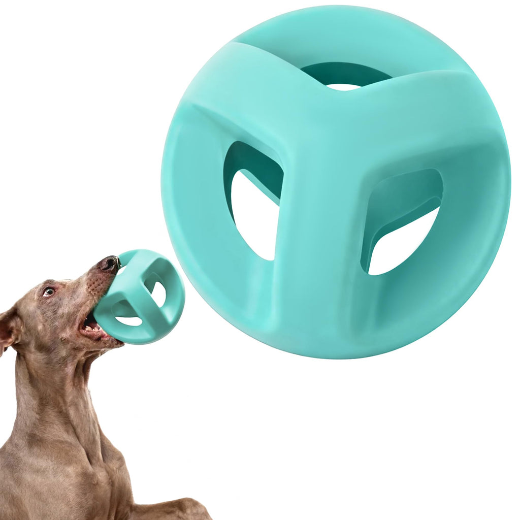 Fida Natural Rubber Dog Balls for Aggressive Chewers, Durable Dog Chew Toys for Large Dogs, Interactive Fetch & Tug of War Toys for Medium Large Breed Non-Toxic Dish Washable,4.5 * 4.5"