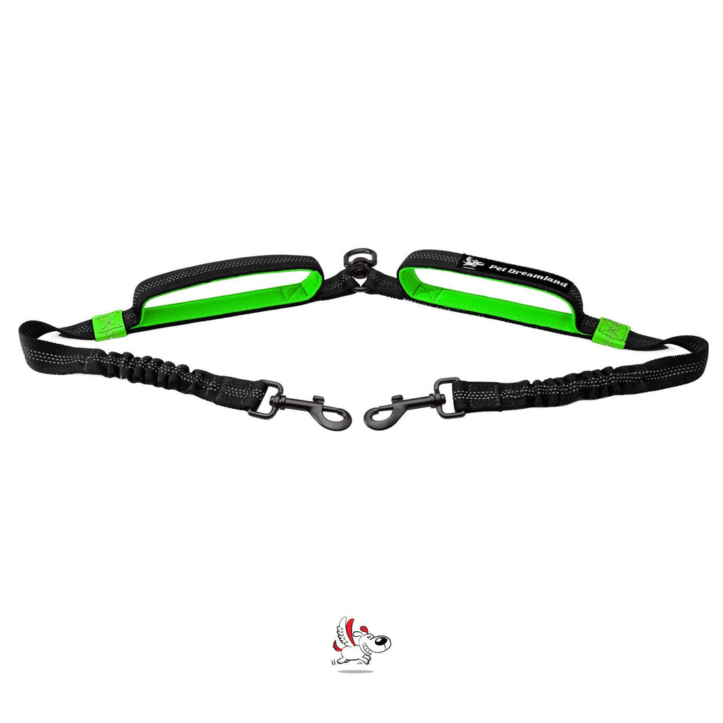 Pet Dreamland Exquisite Double Dog Leash Coupler for Two Large Dogs No Tangle. Comfortable Dual Dog Attachment for Walking Two Dogs. You Will Absolutely Love the Amazing Tangle-Free Swivel
