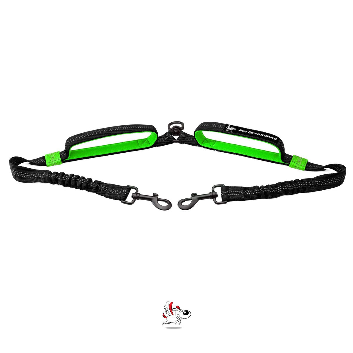 Pet Dreamland Exquisite Double Dog Leash Coupler for Two Large Dogs No Tangle. Comfortable Dual Dog Attachment for Walking Two Dogs. You Will Absolutely Love the Amazing Tangle-Free Swivel