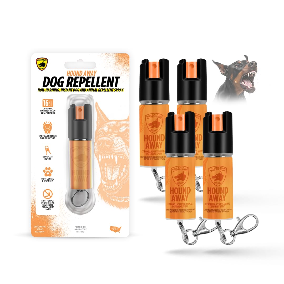 Citronella Dog Deterrent Spray, Dog Spray Self Defense, Training and Barking, Long-Range Dog Repellent, Portable Canister (0.5oz / 2oz)