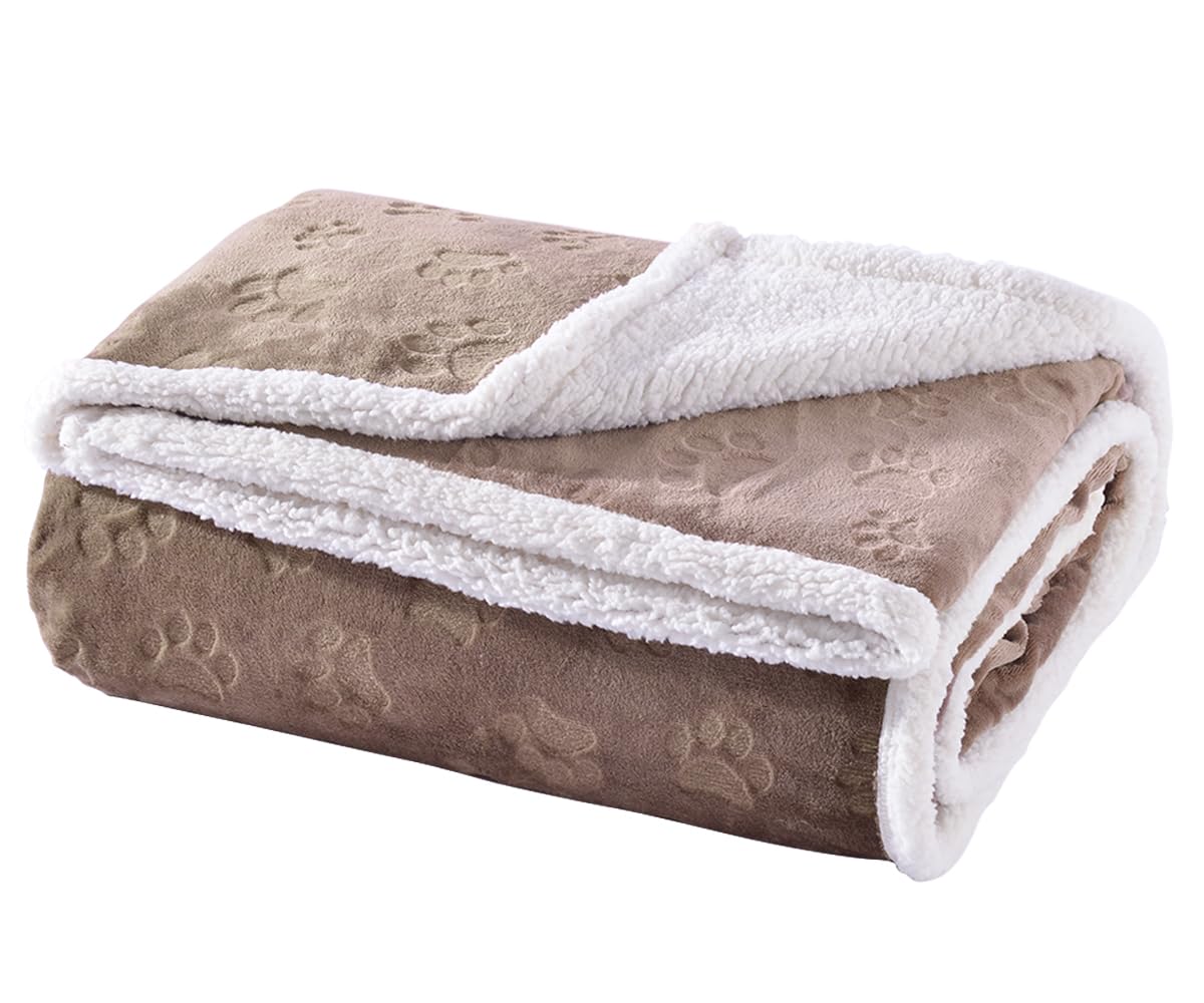 Qeils Waterproof Cat Blanket, Soft Pet Blanket for Sofa Couch