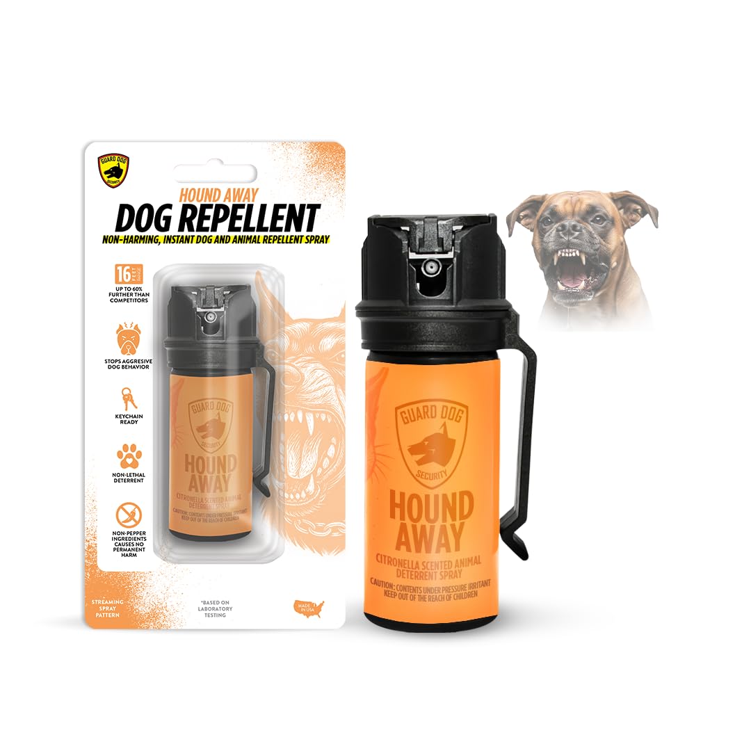 Citronella Dog Deterrent Spray, Dog Spray Self Defense, Training and Barking, Long-Range Dog Repellent, Portable Canister (0.5oz / 2oz)