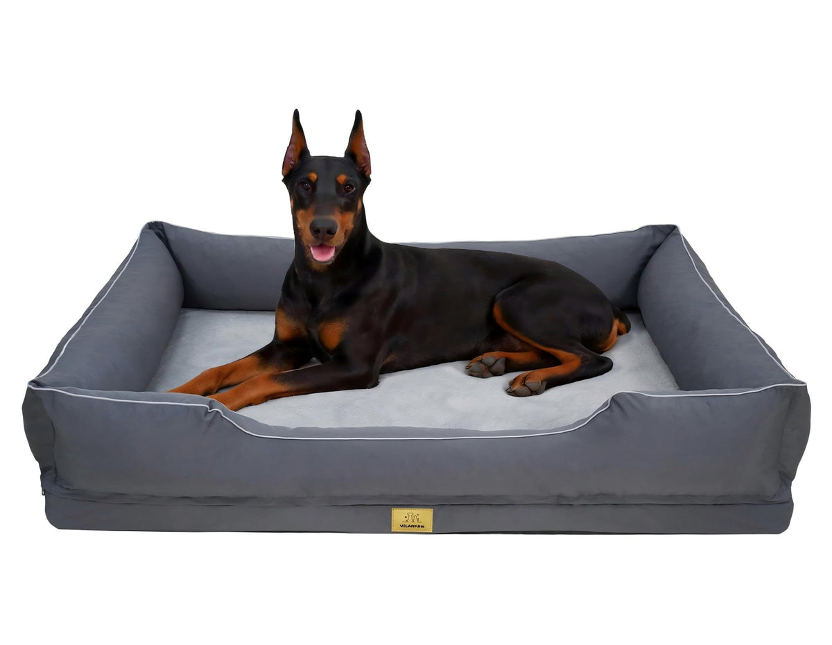 Vilanpaw Washable Bolster Dog Bed with Removable Cover