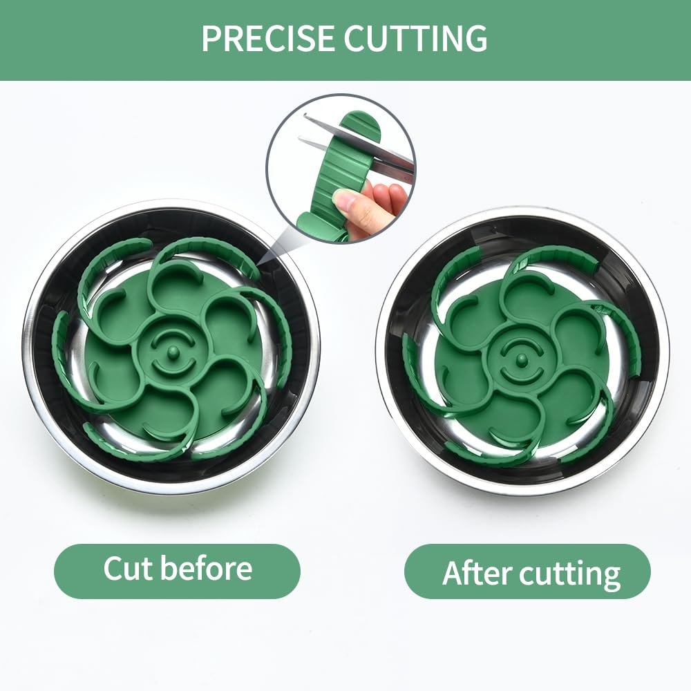 Slow Feeder Dog Bowls Insert,Third Generation upgradedSuper Firm Eating Bowl（Cuttable） for Large Breed and Medium Small Size Compatible with Regular Elevated Metal Glass Dog Bowl
