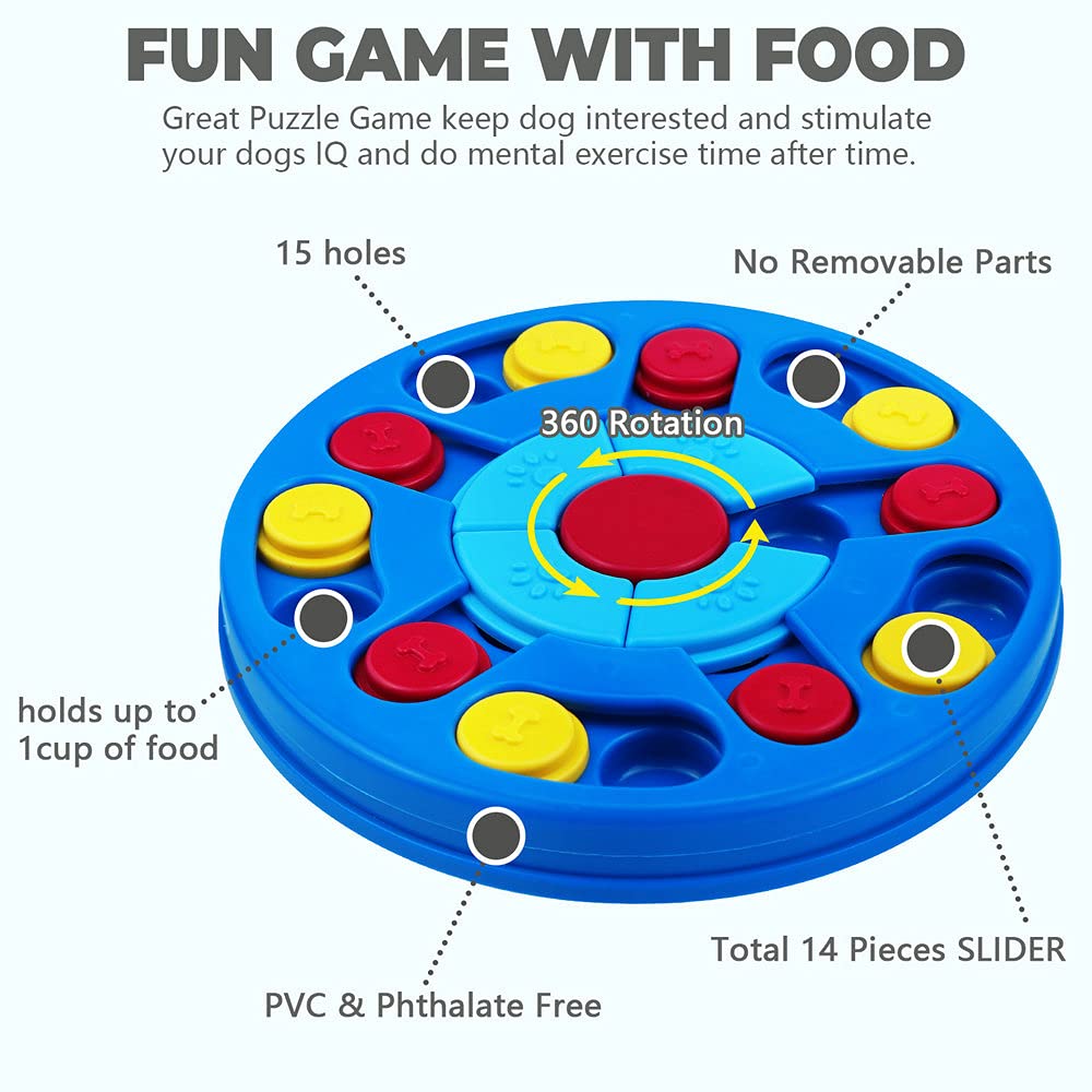Interactive Dog Puzzle Treat Dispenser for Mental Stimulation