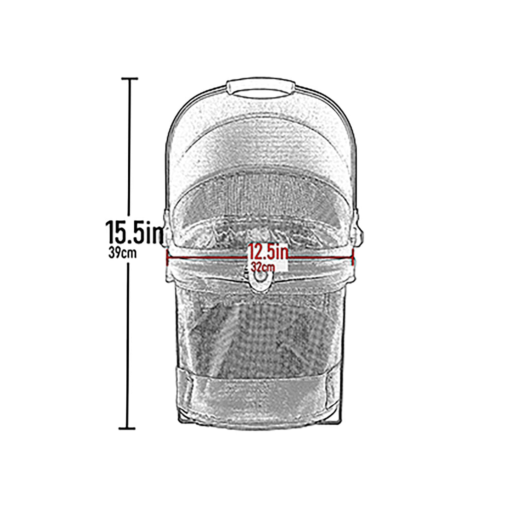 Pet Gear No-Zip View 360 Pet Carrier & Car Seat, 15", Ecru