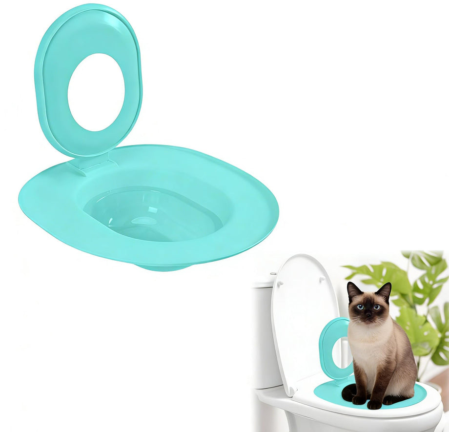 Reusable Cat Toilet Seat Training Kit with Removable Tray