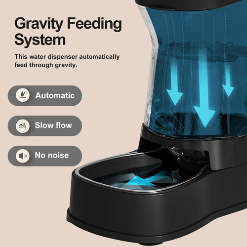 Automatic Dog Water Dispenser, Stainless Steel Bowls Feeder, 100% BPA-Free