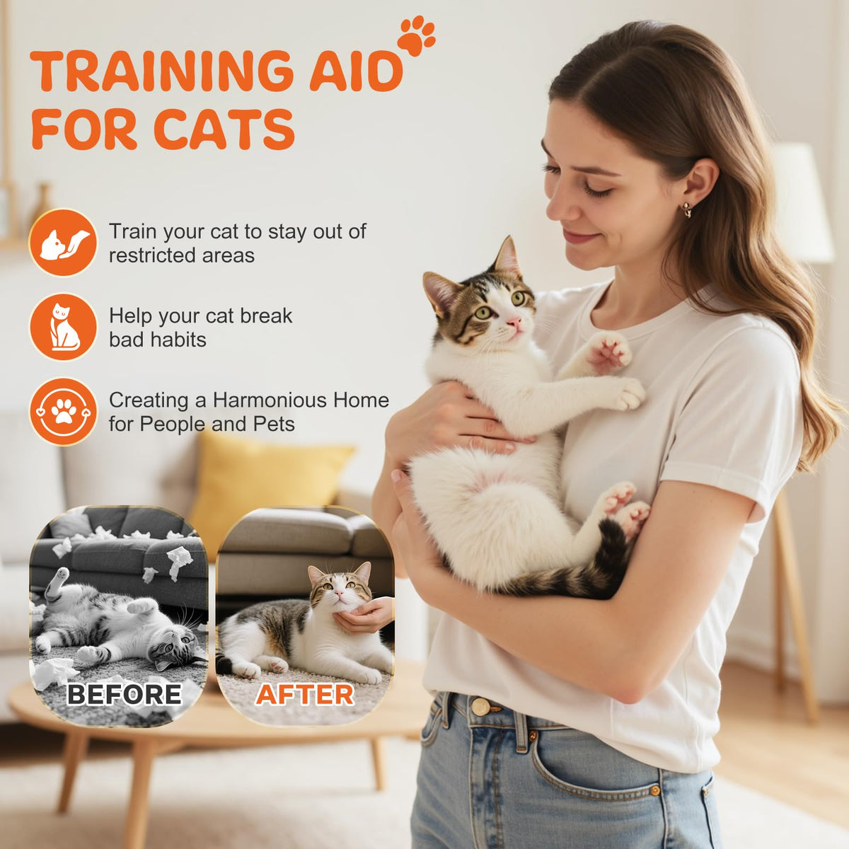 Anowbo Cat Deterrent Spray - Cat Deterrent for Furniture Protection, Cat Repellent Indoor and Outdoor