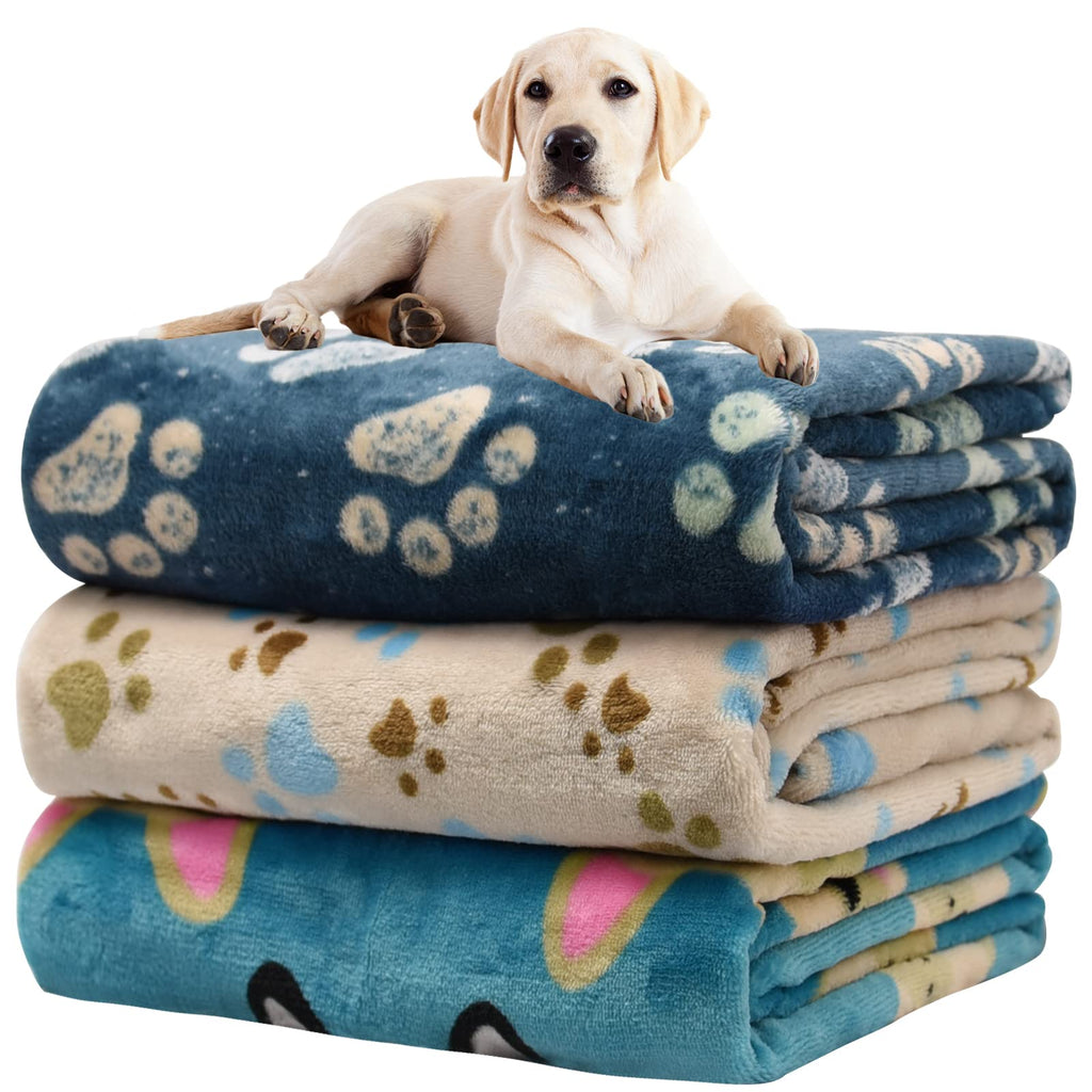 Rezutan Dog Blankets for Large Dogs, Dog Cat Flannel Blankets Washable