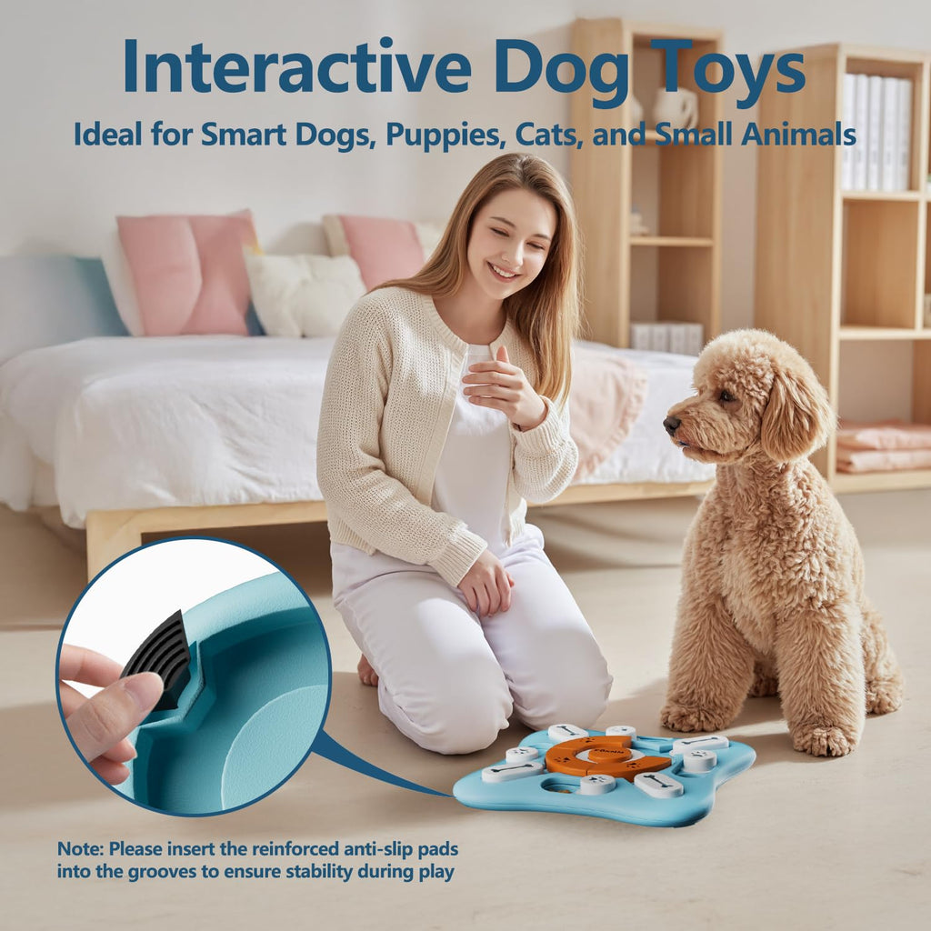 FOXMM Interactive Dog Treat Puzzle & Slow Feeder Toy