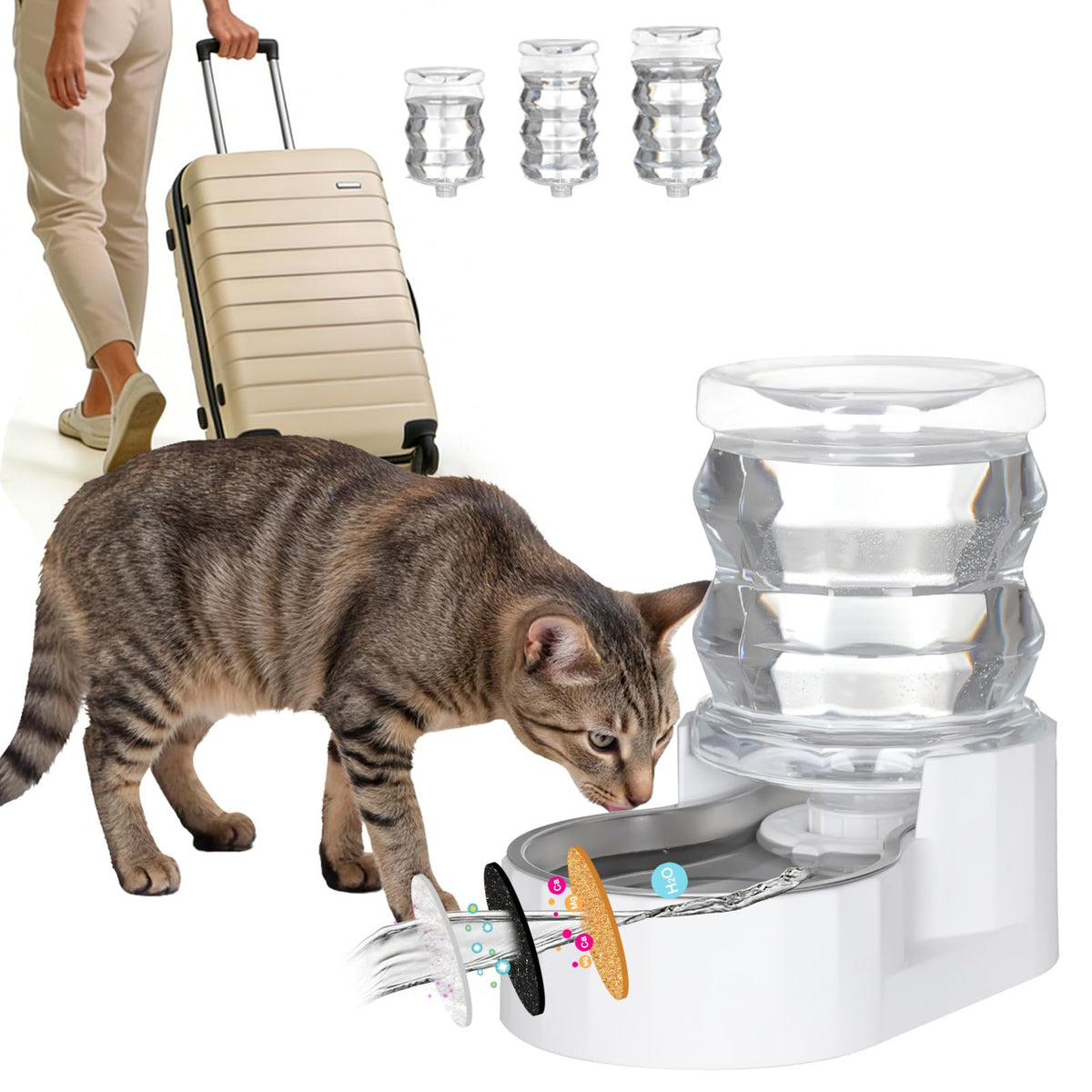 RIZZARI Stainless Steel Gravity Water Dispenser – BPA-Free