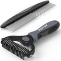 Docrok Pet Grooming Brush and Metal Comb Combo for Dogs & Cats