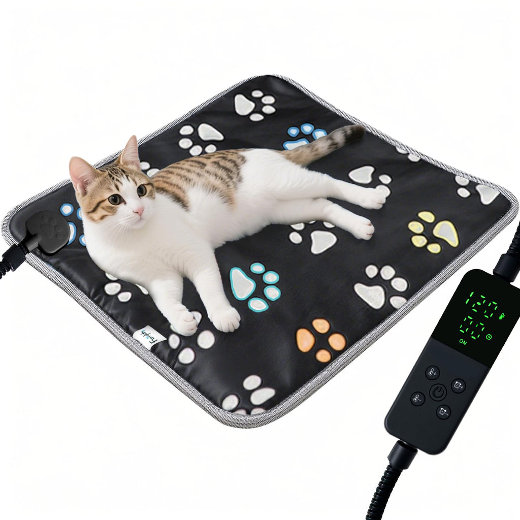furrybaby Pet Heating Pad, Waterproof Dog Heating Pad Mat for Cat with Durable Anti-Bite Tube Indoor for Puppies Dogs Cats