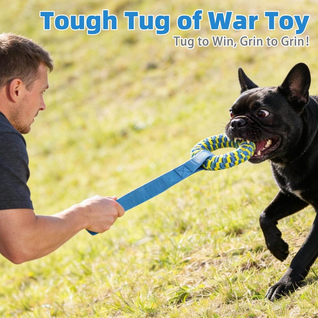 Snuffle Ball for Dogs, Interactive Dog Puzzle Toy for Smart Dogs Treat Dispensing, Durable Tug Of War Dog Chew Toys for Small Medium Large Dogs, Multi-Functional Floating Pool Pet Toys Indoor Outdoor