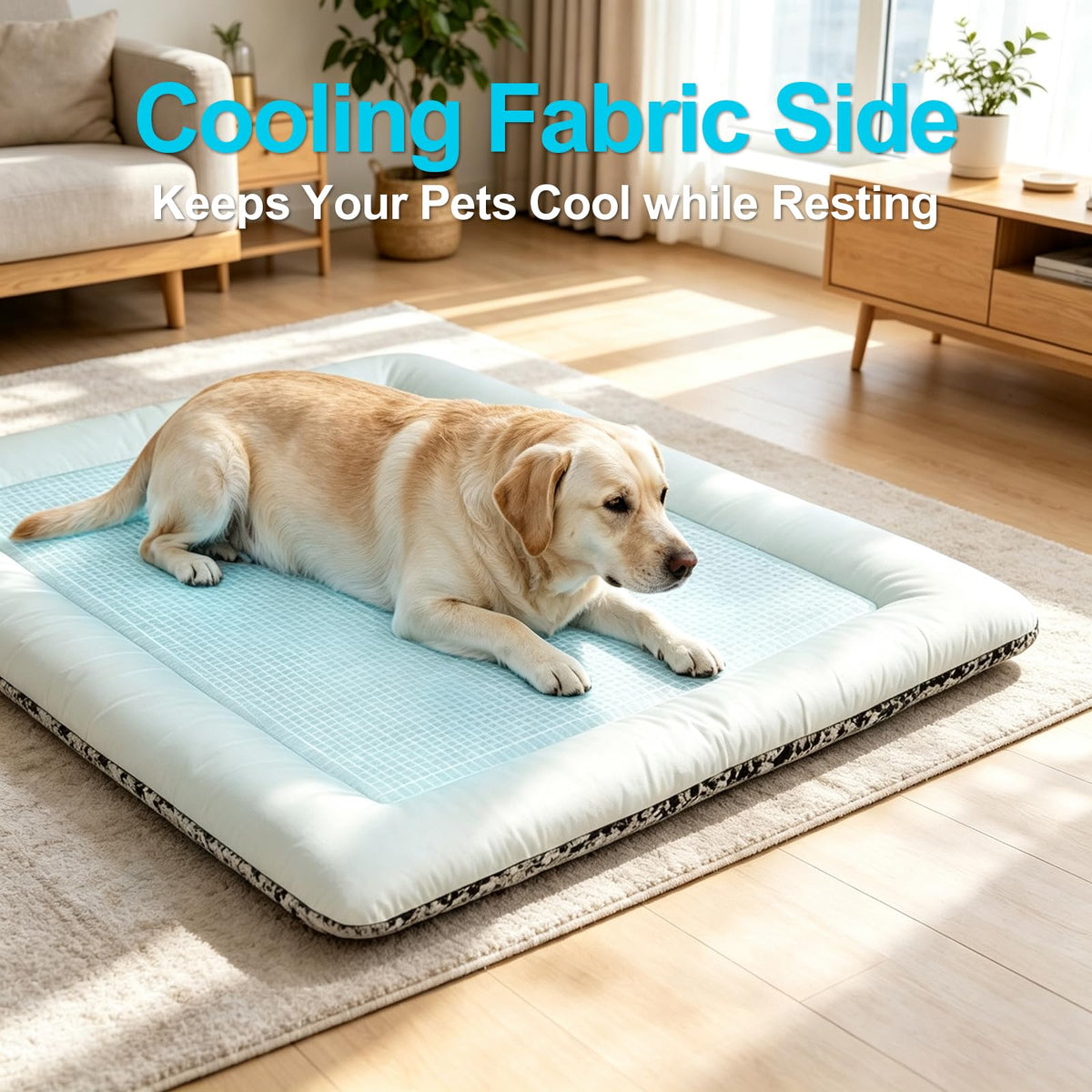 Self-Warming Cat Bed, Reversible Cooling Mat for Cats & Small Dog, 24"x19"