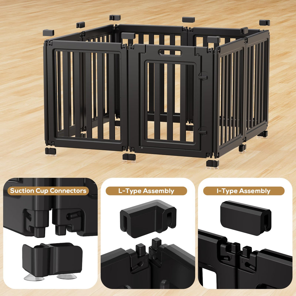 LoveTail Dog Playpen, Dog Pen Indoor with Tool-Free Setup, Puppy Playpen