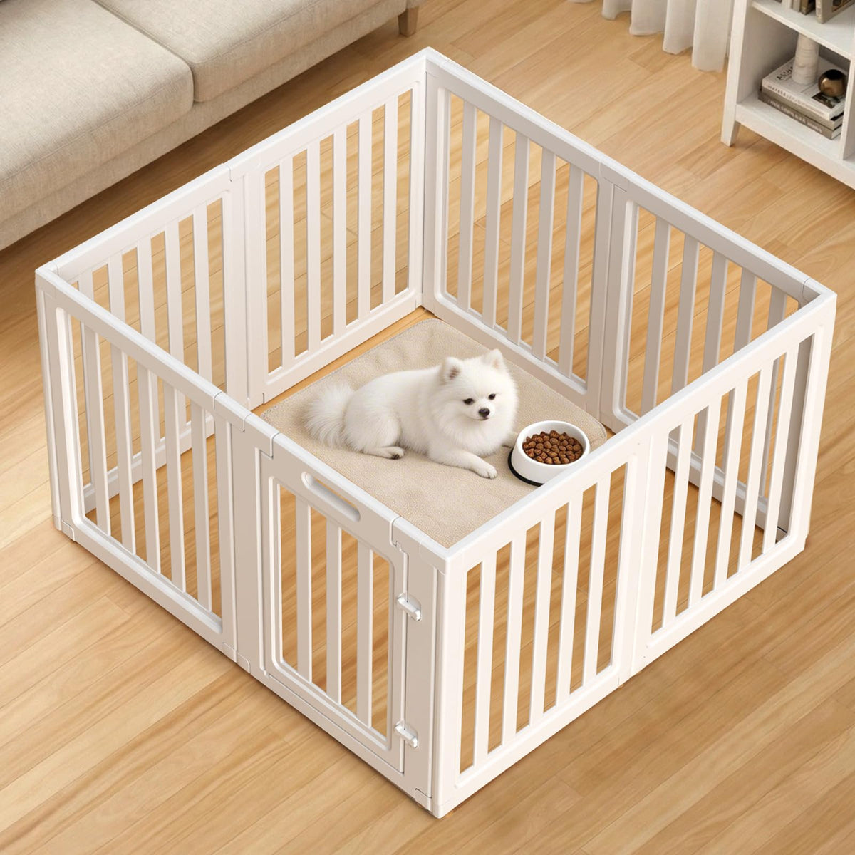 LoveTail Dog Playpen, Dog Pen Indoor with Tool-Free Setup, Puppy Playpen