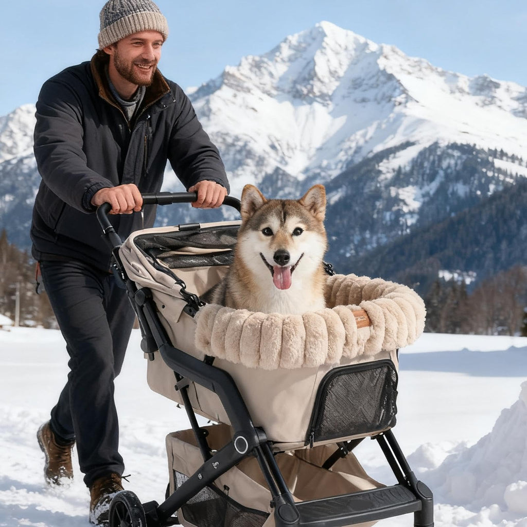 Dog Stroller Pad Washable Plush Warm Blanket