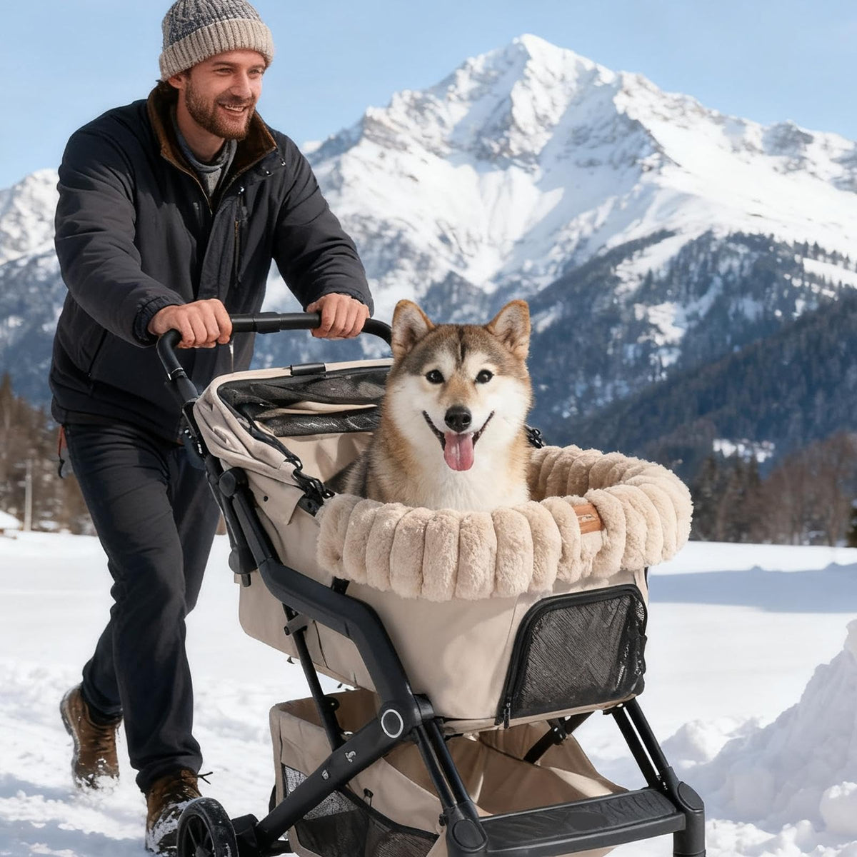 Dog Stroller Pad Washable Plush Warm Blanket