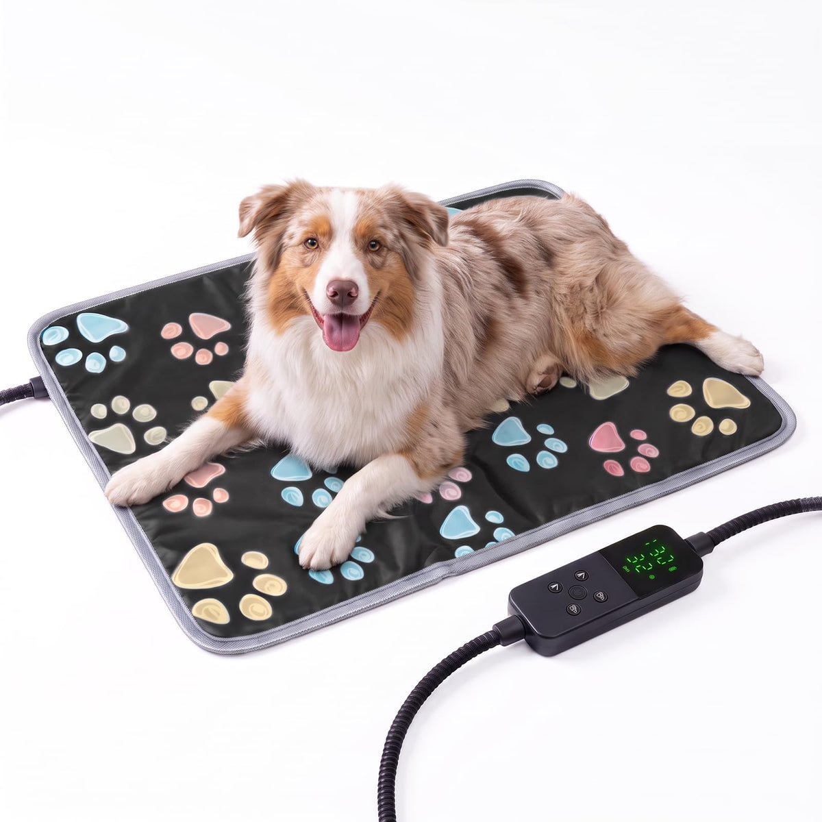 furrybaby Pet Heating Pad, Waterproof Dog Heating Pad Mat for Cat with Durable Anti-Bite Tube Indoor for Puppies Dogs Cats