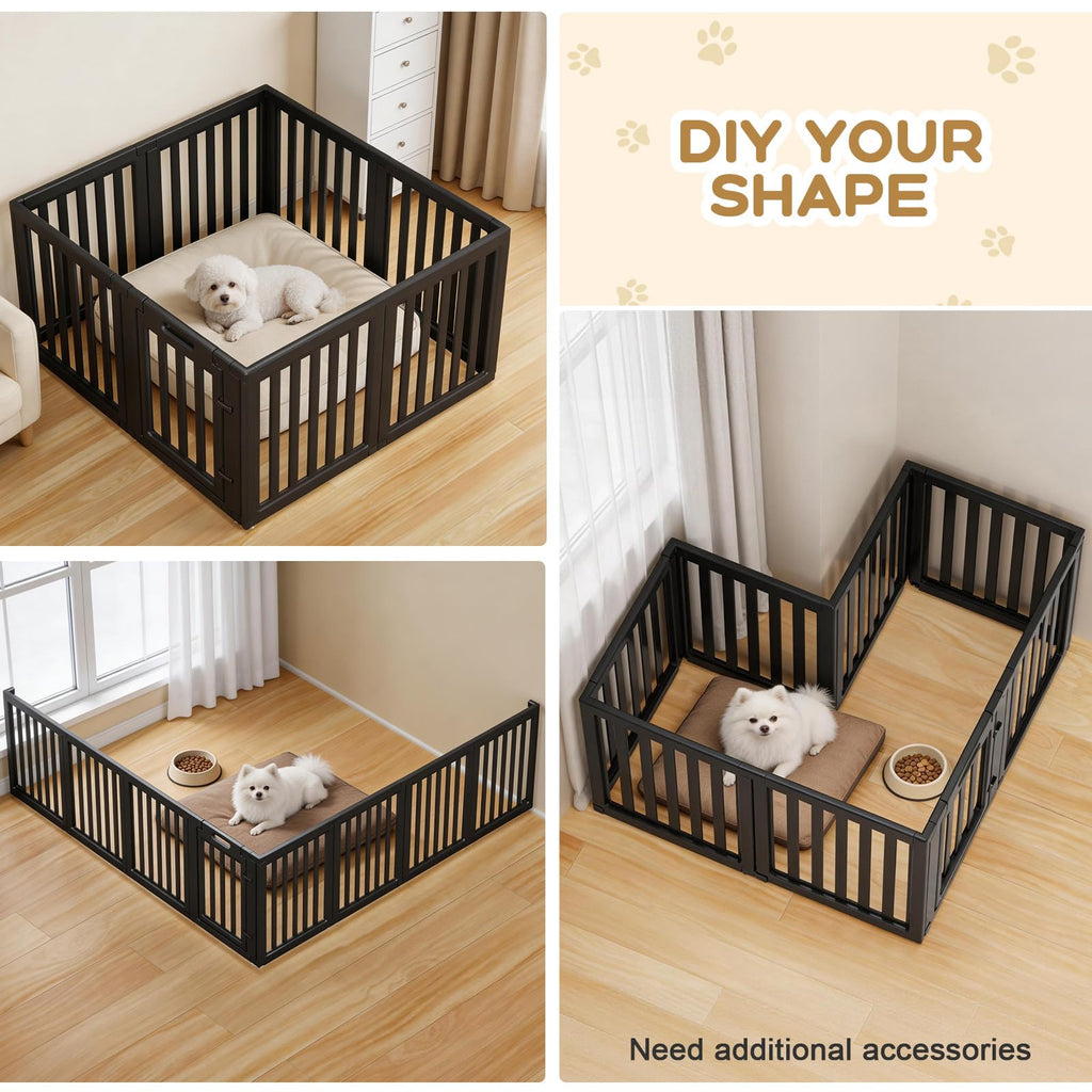 LoveTail Dog Playpen, Dog Pen Indoor with Tool-Free Setup, Puppy Playpen
