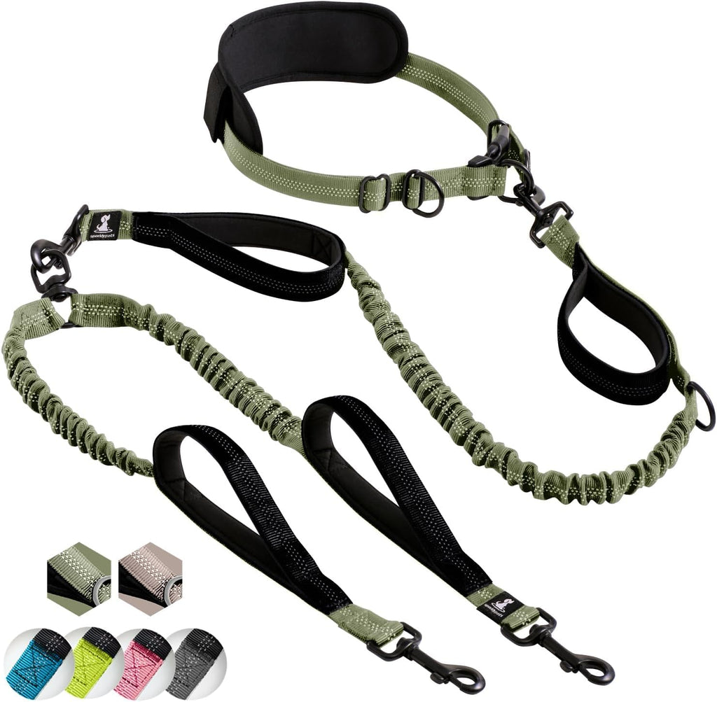 SparklyPets - Dog Leash - Professional Harness with Reflective Stitches for Training, Walking, Jogging and Running Your Pet