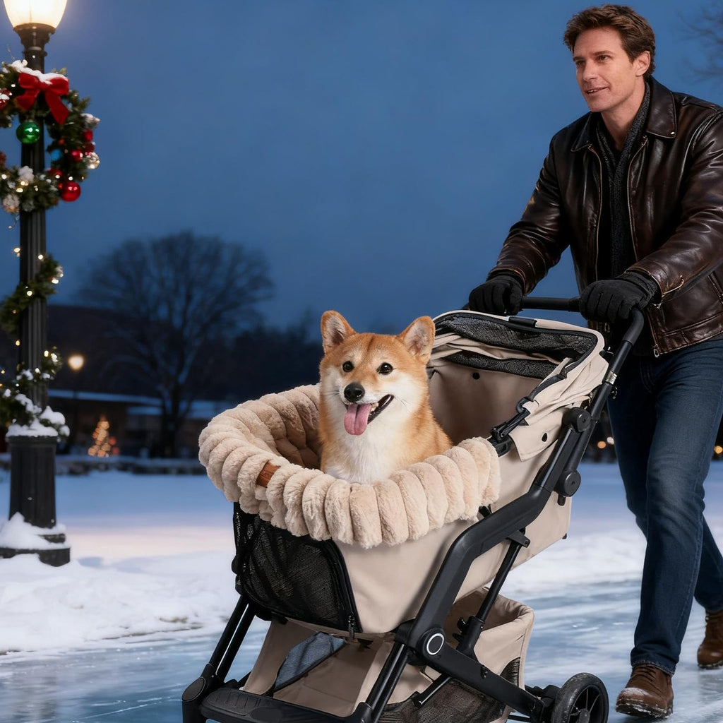 Dog Stroller Pad Washable Plush Warm Blanket